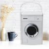 Laundry Detergent Container, Portable Laundry Detergent Storage Box, Washing Machine Shaped Laundrys Detergents Box with Handle and Transparent Window, 6 x 6 x 8.8in view 3
