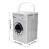 Laundry Detergent Container, Portable Laundry Detergent Storage Box, Washing Machine Shaped Laundrys Detergents Box with Handle and Transparent Window, 6 x 6 x 8.8in view 4