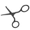 Solinder Nose Hair Scissors, Rounded Tip Stainless Steel Facial Eyebrow Beard Trimmer, Large Finger Hole, Suitable for Nose Hair, Beard, Eyebrow with Rugged Material, Easy to Dis view 2