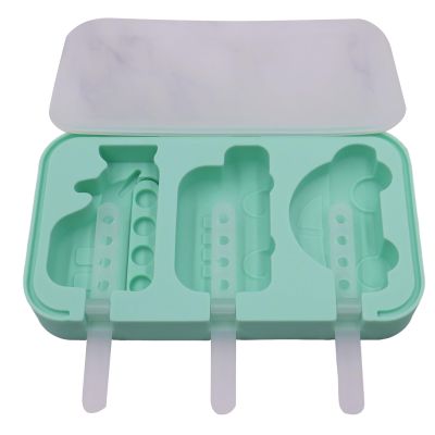 Silicone Ice Cream 3 Cavities Easy Release Dinosaur Car Pineapple Ice DIY Summer Freezer Ice Container Kitchen Supplies