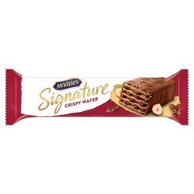 McVitie's Signature Crispy Wafer, Chocolate Wafer Snack Treat Bars, Indiviually Wrapped, 45 g (Pack of 18)
