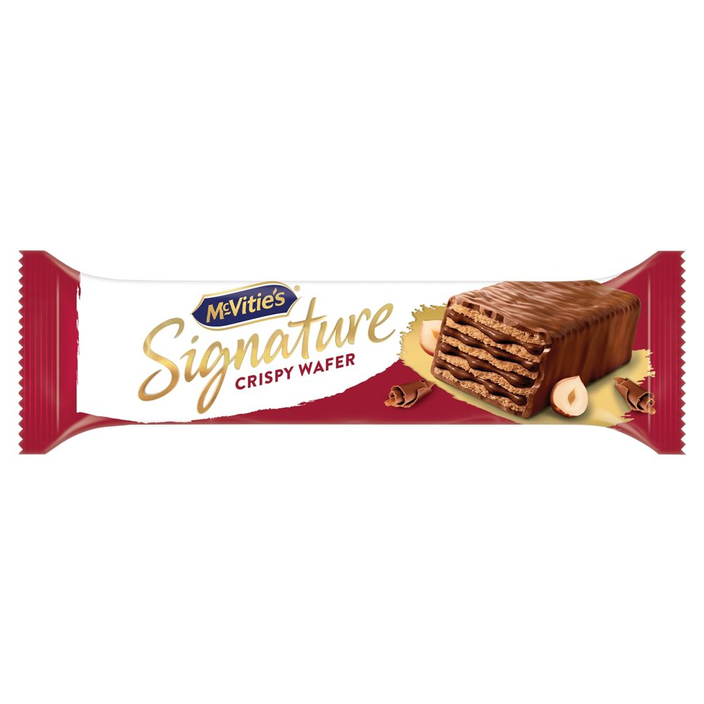 McVitie's Signature Crispy Wafer, Chocolate Wafer Snack Treat Bars, Indiviually Wrapped, 45 g (Pack of 18)