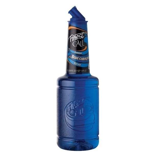 We Can Source It Ltd - Blue Curacao Syrup 1L | 0% ABV | Finest Call Premium Cocktail Mixer with Orange Flavour | Ideal for Margaritas, Mocktails & Bar Drinks | Vegan, Gluten Free & Kosher