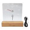 ADMYTHGB 2 in 1 Sauna Temperature Gauge Hygrometer, Wireless Sauna Temp Humidity Monitor with White LED Light, Clear Acrylic and Base for Home Hotel Sauna Room (Celsius Display Range 0C-120C)