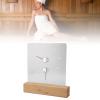 ADMYTHGB 2 in 1 Sauna Temperature Gauge Hygrometer, Wireless Sauna Temp Humidity Monitor with White LED Light, Clear Acrylic and Base for Home Hotel Sauna Room (Celsius Display Range 0C-120C) view 2