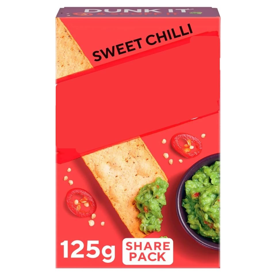 Sweet Chilli Flatbread Crackers, British Baked, High in Fibre, Low in Saturated Fat, Source of Iron, 29 Calories per Thin, Vegetarian Friendly