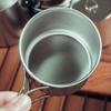 Stainless Steel 304 Camping Cookware Set Includes Large Pot Small Pot Frying Pan Cups Mesh Bag for Backpacking Outdoors view 3