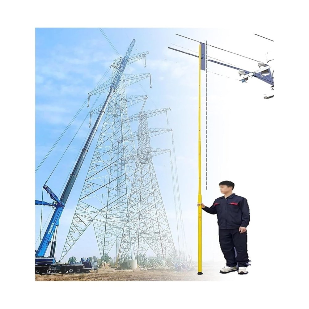 Insulated Telescoping Measuring Rod, 26.3 ft Height Measurement Tool for Surveying and Construction, Lightweight & Portable