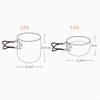 Camping Pot Set with Foldable Handle and NonStick, Made from Hard Anodized Aluminum, Designed for Lightweight Outdoor Cooking and Easy Storage (Orange handle) view 4