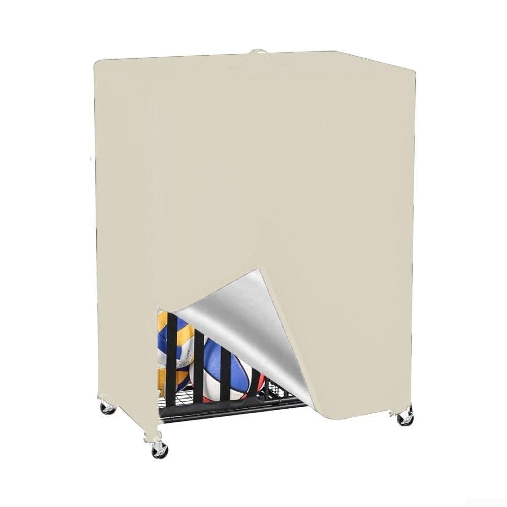 Oxford Cloth Cover for Basketball Storage Rack Protecting Your Sports Equipment from Harsh Weather Conditions and Damage (White)