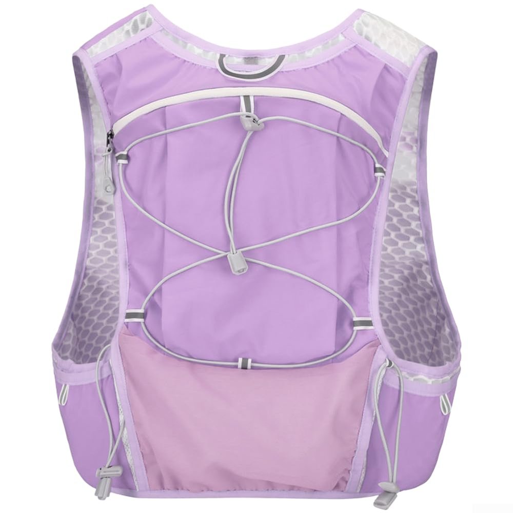 For Running Hydration Vest with Secure Harness System, Breathable Back Panel, Reflective Strips, and Bladder-Compatible Design (Purple)