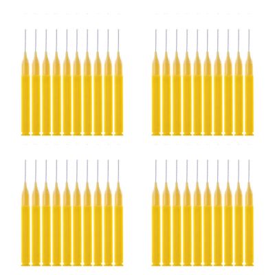 Interdental Brushes 8-40PCS Interdental Brushes Dental Floss Toothpick Braces Brush Tooth Cleaning Tool(Yellow 32PCS)