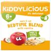 Kiddylicious Bedtime Baby Food Pouches 6 Months+ | 4 x 100g Mixed Fruit & Oat Puree | No Added Sugar | Smooth Weaning Pure (Kiddylicious Apple & Oat Bedtime Blend 4x100g) view 1
