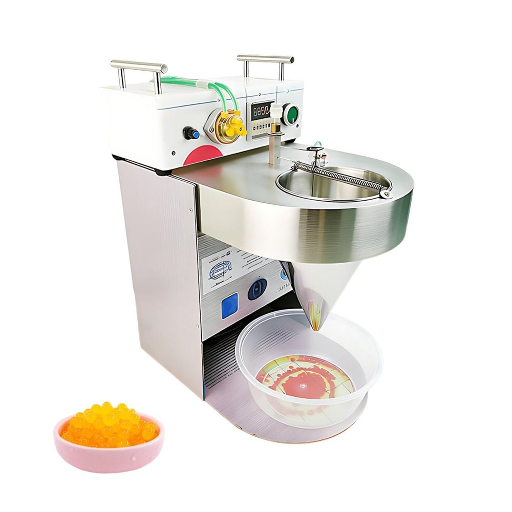 Automatic Popping Boba Machine, Commercial Bursting Pearl Maker, 30-35kg/h High Output Juice Ball Molding Tool for Bubble Tea Shop