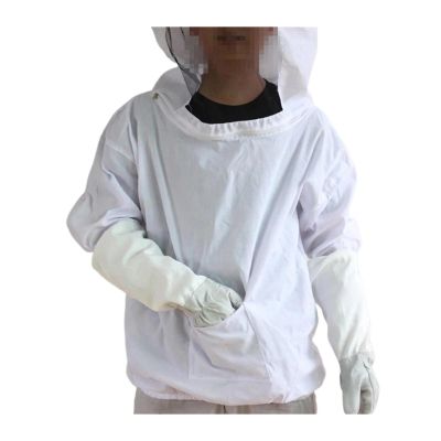 DMETE Beekeeping Suit Bee Clothes Of With Hat Anti-Bee Suit Anti-Bee Bite Equipment Farming Clothing Coverall Sting Protection(Bianco)