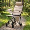 Portable Wheelchair - Lying and Sitting Mobility Support | High Load-Bearing Capacity Foldable Travel Wheelchair - for Elderly Senior Adult Disabled Outdoor Beach Travel view 3