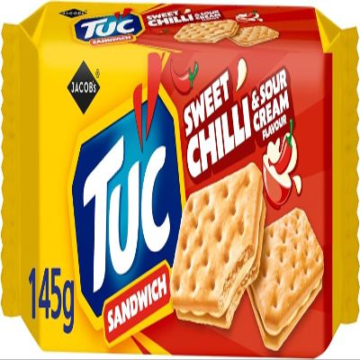 Jacobs TUC Sandwich Snack Crackers, 145g (Sweet Chilli & Sour Cream)