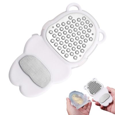 Callus Remover for Feet - Bear-Shaped Fun Stainless Steel Portable Scraper | Foot Scrubber Dead Skin Remover | for Cracked Spa Home Shower Nail Toe Cuticle Rough Hard Dry