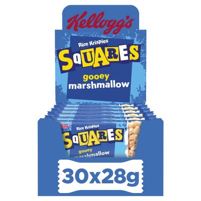Kellogg's Rice Krispies Squares Marshmallow Snack Bars 30x 28g (Pack of 30)