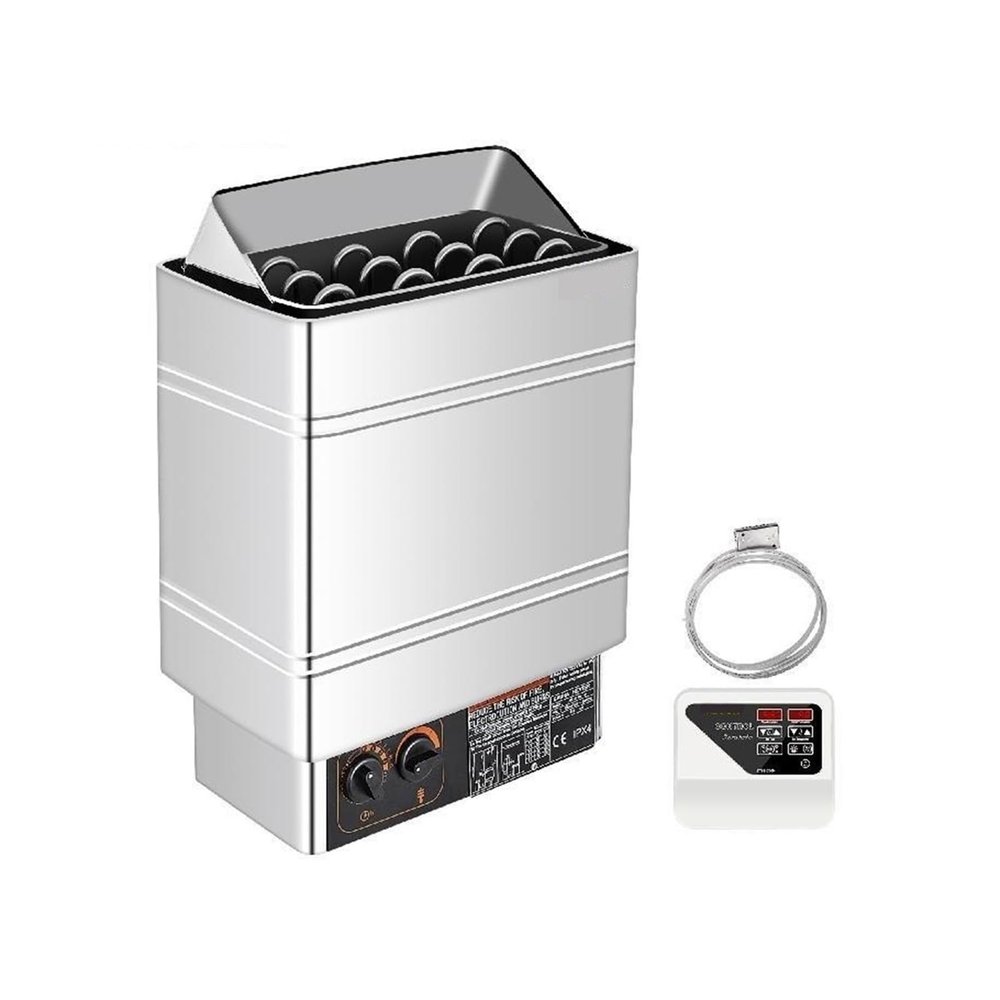 6 8 9 KW Electric Sauna Heater Stove External/Internal Controller Overheating Protection Spa Room Steam Generator for Beginners DIY(8KW Internal)