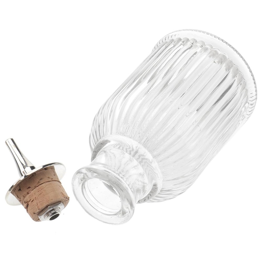 Artibetter Glass Bar Bitters Bottle with Oak Stopper Practical Cocktail Mixer for Absinthe Whiskey Vodka and Party Drinks Wine Container for Home and Bar Use