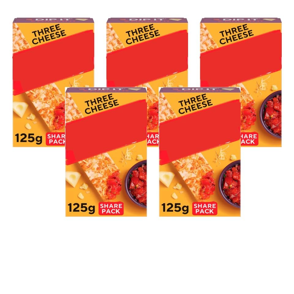 Three Cheese Flatbread Crackers, Pack of 5, High in Fibre and Calcium, Source of Protein, 30 Calories per Thin, British Baked, No Artificial Preservatives, Vegetarian Friendly