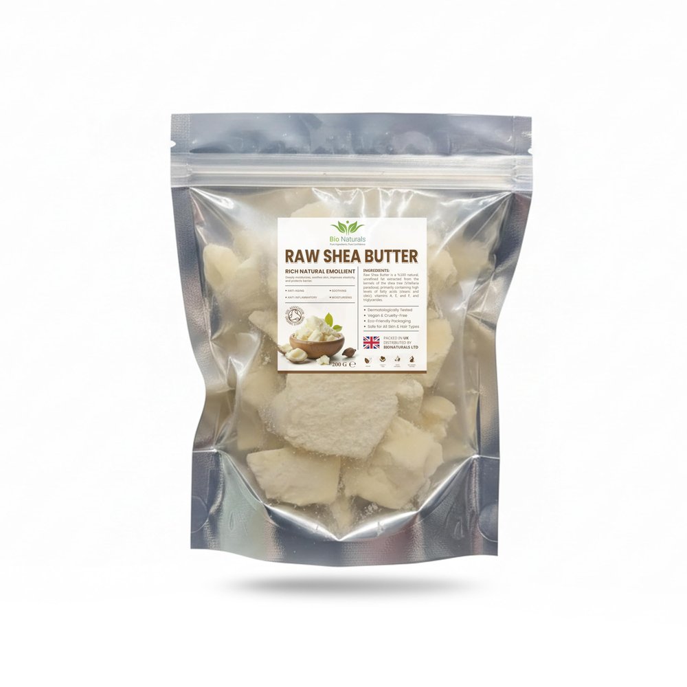 Organic Shea Butter 200g | 100% Pure, Creamy & Handmade | Unrefined, Fresh-Pressed | Rich in Vitamins A, E & F | For Skin Soothing, Natural Healing & Moisturising | Ethical & Vegan | Made in the UK