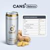 Functional Sparkling Drink CANS+ Balance with Ginger & Pear, Prebiotic Fibre, Magnesium, Canned Fizzy Spring Water, No Added Sugar or Sweeteners, 330ml x 12 Cans view 2