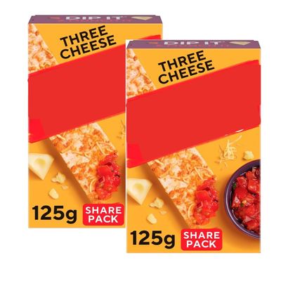Three Cheese Flatbread Crackers, Pack of 2, High in Fibre and Calcium, Source of Protein, 30 Calories per Thin, British Baked, No Artificial Preservatives, Vegetarian Friendly