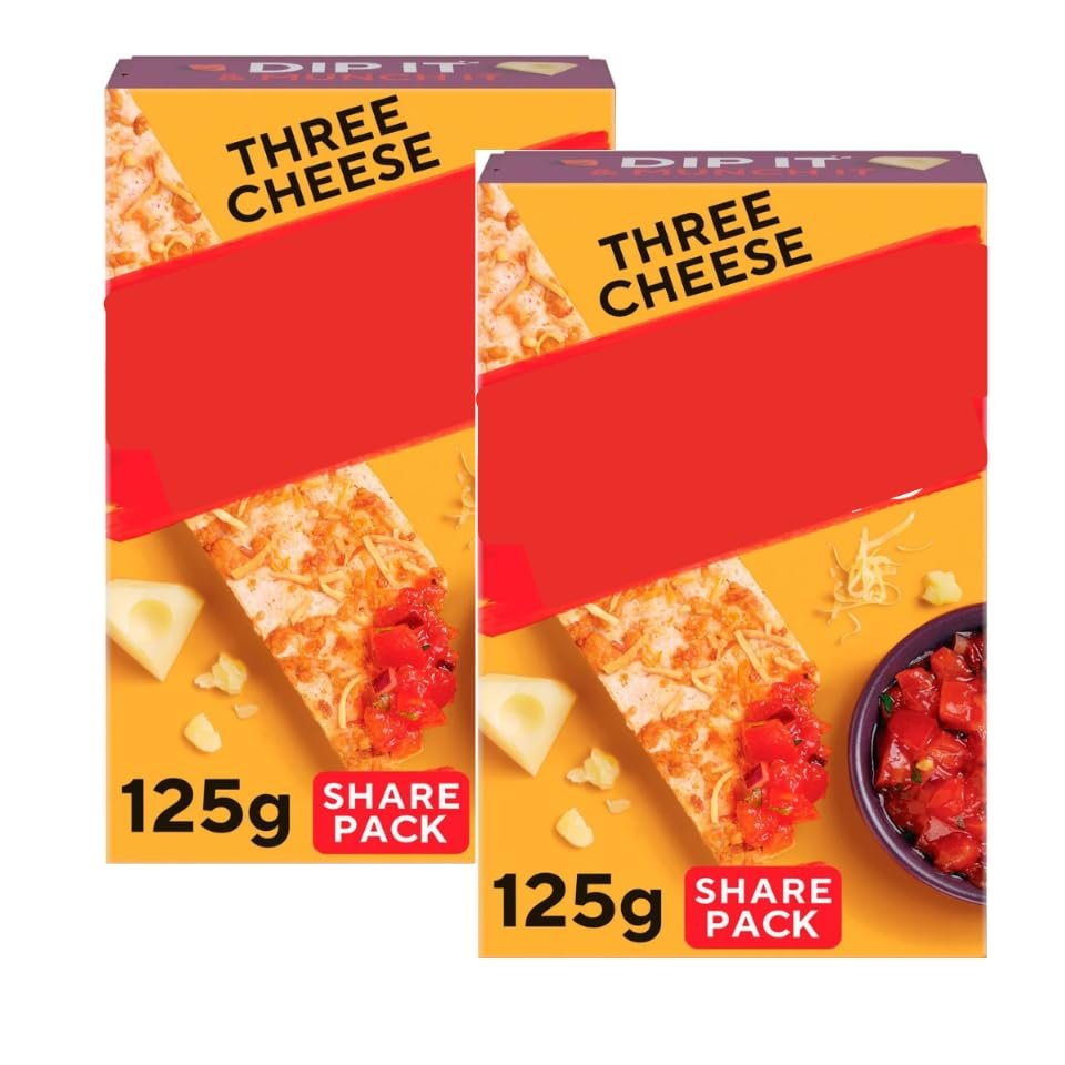 Three Cheese Flatbread Crackers, Pack of 2, High in Fibre and Calcium, Source of Protein, 30 Calories per Thin, British Baked, No Artificial Preservatives, Vegetarian Friendly