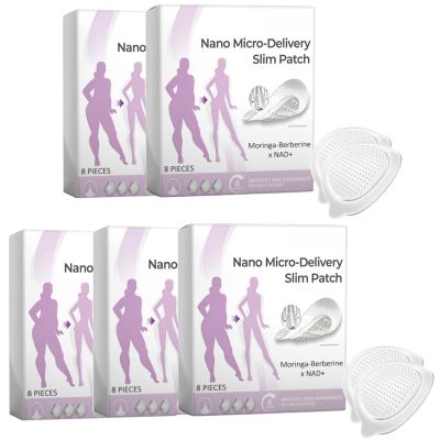 Moringa Seed x Berberine Nano-Microneedle Slimming Patches, natural ingredients, easy to use, invisible under clothing, suitable for both men and women.