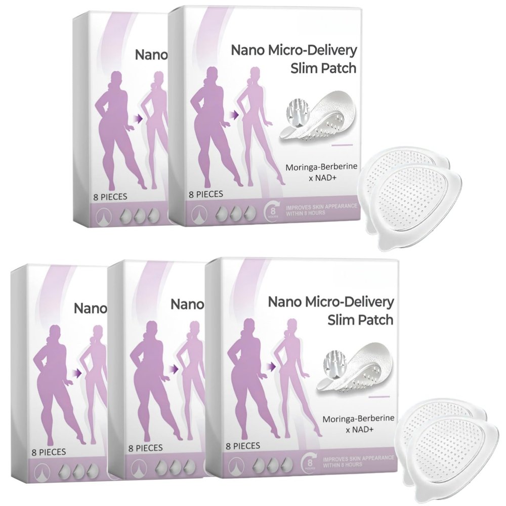 Moringa Seed x Berberine Nano-Microneedle Slimming Patches, natural ingredients, easy to use, invisible under clothing, suitable for both men and women.