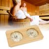 AMONIDA Wooden Sauna Hygrothermograph, Sauna Thermometer and Hygrometer with Wall Mounted Design, 0 to 120 Celsius 0 to 100 Humidity for Indoor Room view 2