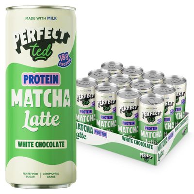 PerfectTed Protein Matcha Latte White Chocolate | 18g Protein | 12 x 250ml