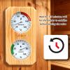 Accurate Temperature Humidness Meter Wooden Frame Design with Easy to Read Display Accurate Temperature Reading for Sauna Simple Steambath Thermometers view 2