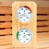 Accurate Temperature Humidness Meter Wooden Frame Design with Easy to Read Display Accurate Temperature Reading for Sauna Simple Steambath Thermometers view 3