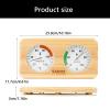 Accurate Temperature Humidness Meter Wooden Frame Design with Easy to Read Display Accurate Temperature Reading for Sauna Simple Steambath Thermometers view 4