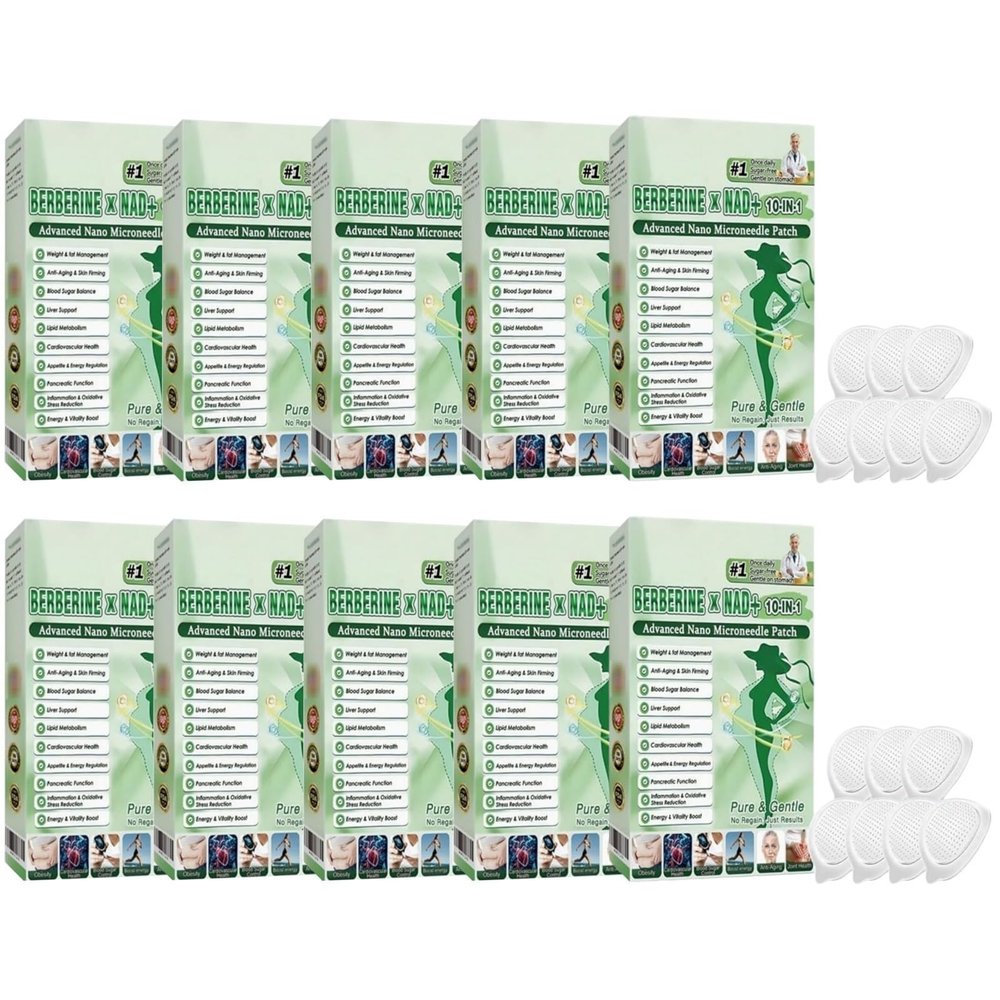 Moringa 10-in-1 Nano-Needle Patches for Women and Men, Slimming Made From Natural Ingredientsspatch Body Care for Figure Support Berberines And,