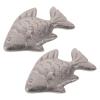 2pcs Natural Cast Iron Fish Cooking Tool in Silver Fish Shaped Iron Cookware for Daily Use, Enhances Cooking Efficiency and Boosts Health, for Preparing Whole Dishes view 1
