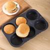 Silicone Hamburger Bun Pan 6-Cavity Non- Burger Bun for Homemade Buns Flexible Dishwasher-Safe Bakeware Tray 13.6 X 9.2 X 1.6 in Grey view 4