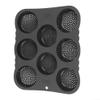 Advokingtap Silicone 8 Hole Bun for Hamburger Buns, Baking Pan Made of Compliant Silicone, Heat Resistant and Dishwasher Safe for Daily Use view 1