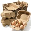 40 Pack Half Dozen Egg Cartons Bulk 6 Count Cardboard Crates, Chicken Basket, Duck Trays, Empty & Cheap Egg Cartons Cheap Bulk view 1