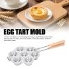 PUSOKEI Egg Tart Mold 7 Holes Efficient Aluminum Alloy Cake Baking Tool for Mini Tart Pudding Easy for Home Baking view 2