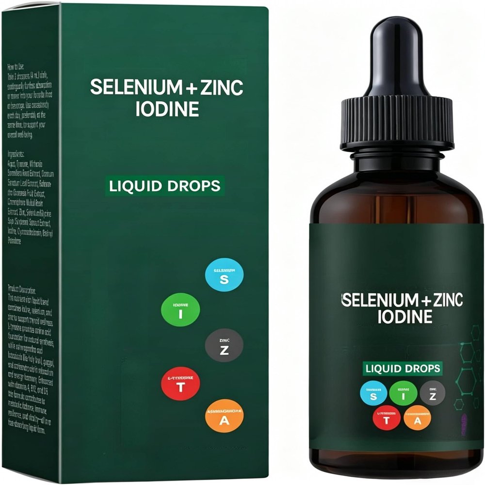 Thyroid Liquid Drops - Herbal formula to support thyroid balance and metabolism, enhance cognitive clarity, and promote overall health
