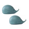 Operitacx 2pcs Whale Shaped Cleaning Brush for Shoes and Clothes Soft Bristles Sturdy Pp+pe Material Blue Colour for Household Laundry and Shoe Cleaning view 1