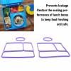 Gsycle 2 Pack Lid Seal Gasket for Lunch Box, Silicone Leakproof Lunch Box Airtight Food Container Gasket Replacement for Lunch Box Accessories (Purple) view 2