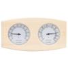 2-in-1 Sauna Hygrothermograph and Hourglass Set Made of Solid Pine Wood with Heat-resistant Glass, 15 Minute Hourglass, Sauna Accessories for Infusion, Aromatherapy, Wellness and Relaxation view 2