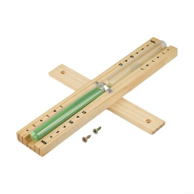 Linnkyfloa 15-minute Sauna Hourglass Timer for Steam Rooms Yoga Exercise Heat-resistant Wood Frame with Clear Glass White Sea Sand 12.6 X 3.94 X 3.15 Inches(GREEN)