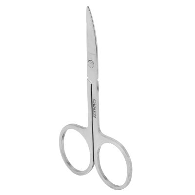 FreshCart Basics Fine Tip Eyebrow Scissors Curved Mouth Beauty Scissors for False Eyelashes Ergonomic Design Suitable for Moustache and Beard