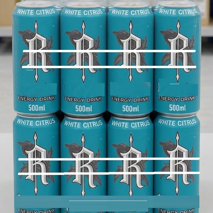 White Citrus Energy Drink, Sugar Free, White Citrus Can, 500ml, Pack of 12